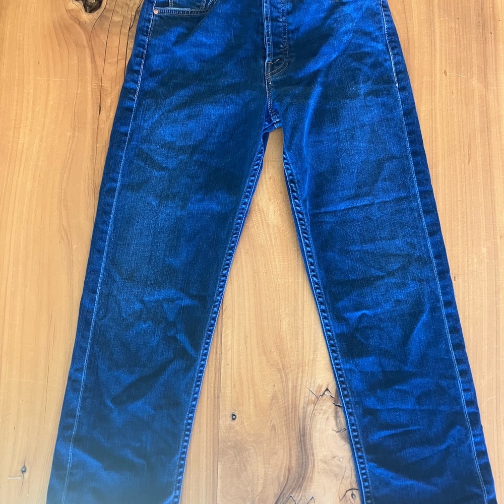 MOTHER Deep Blue Straight Womens Jeans-TOMCAT